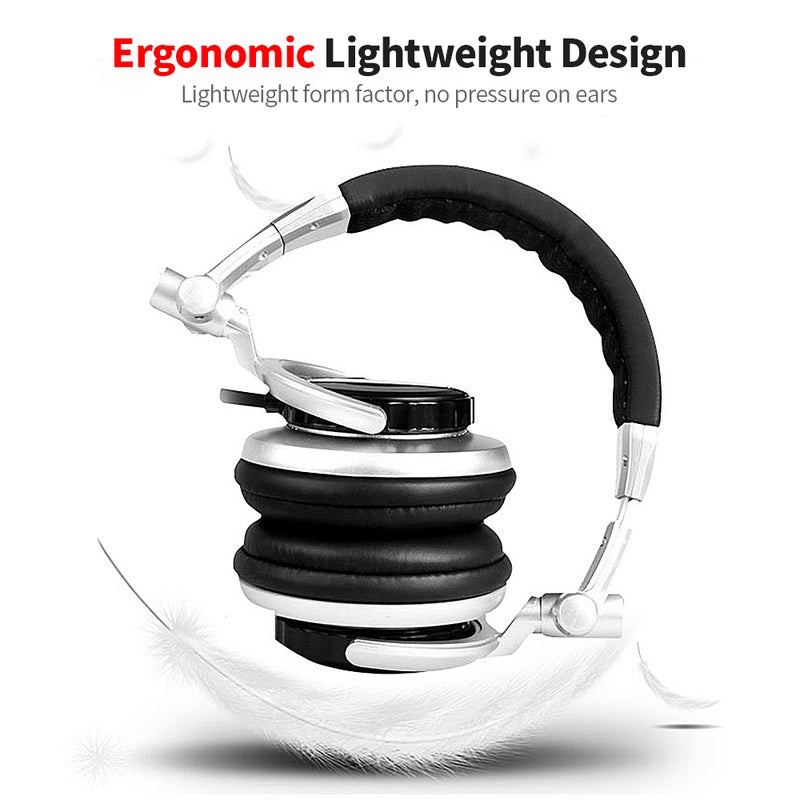 SENICC ST-80 Wired Stereo Headset Ergonomic Recording DJ Studio Monitor Headphone with 3.5mm Plug 50mm Driver Unit - Image 4